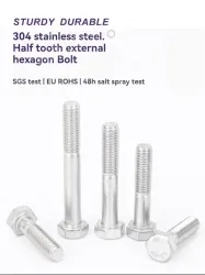 Half thread external hexagonal bolt M8*130