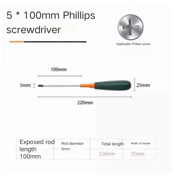 Phillips screwdriver 5*100