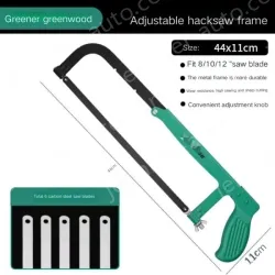 8/10/12 Adjustable Hacksaw Stand Contains 6 carbon hacksaw blades