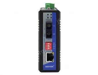 UOTEK 10/100M 1 Fiber 1 RJ-45 Port Industrial Switch