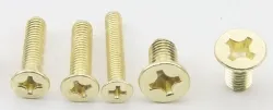 Golden Flat Head Screws M6*135
