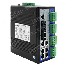 OTEK UT-65208F Series Managed Industrial Ethernet Switch with Serial Ports