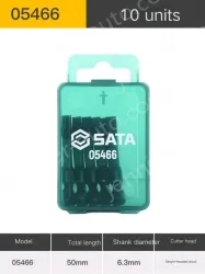 10Pcs single head, slotted 6mm, total length, 50mm-05466