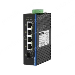 1 Port Gigabit SFP + 4 Ports Gigabit RJ45 Din-Rail Unmanaged Industrial Ethernet Switch
