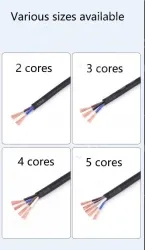 5 core 4 core 2 core sensor cable 20 AWG 5 pole