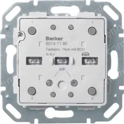 Push-button module 1gang, intg temp. sensor+bus coupl. unit,KNX-S.1/B.3/B.7