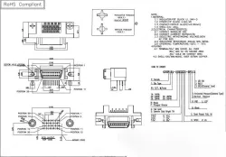 SCSI Connector Series 180 Degree PCB Board-to-Board Servo 68-PIN Headers