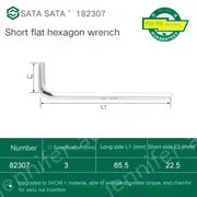 Short flat head hex wrench 3mm 82307