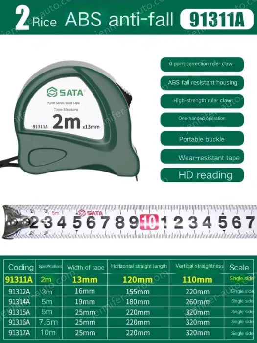ABS drop resistance -2 m-ruler width 13mm-91311A