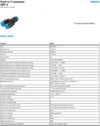 Push-in fitting QSY-4(FESTO)