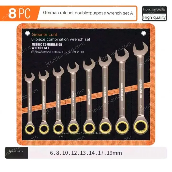 8 Pieces of Dual-purpose Ratchet (6-19)