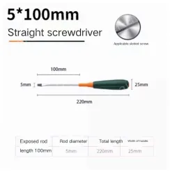 Slotted screwdriver 5*100
