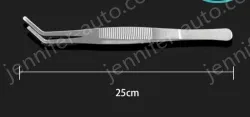 Stainless steel tweezers Curved tip (thick) 25cm