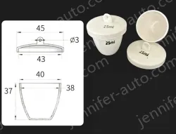 Ceramic crucibles 25ml+ lid