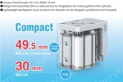 Compact Cylinder with Linear Guide MXZ Series &oslash;12, &oslash;16, &oslash;20, &oslash;25