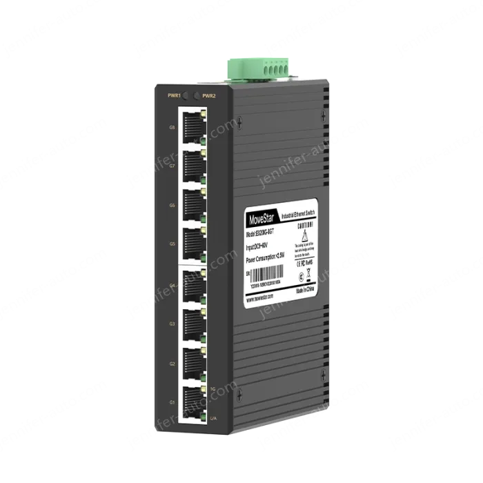 8 Ports Gigabit T(x) Din-Rail Unmanaged Industrial Ethernet Switch