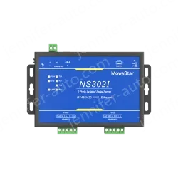 2 Ports RS485/422 Serial to 100M Ethernet Opto-isolated Server
