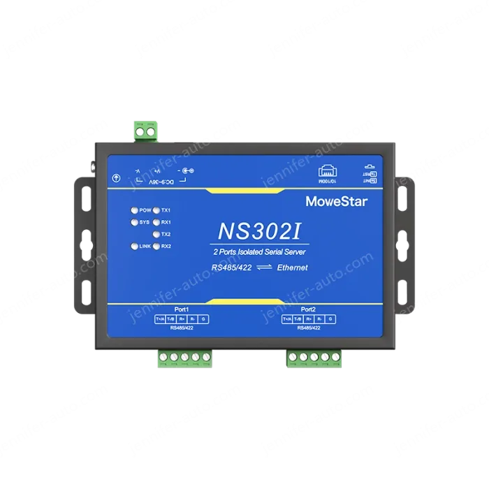 2 Ports RS485/422 Serial to 100M Ethernet Opto-isolated Server