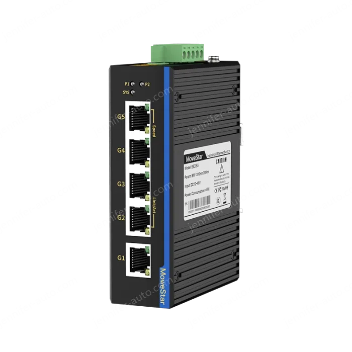 5 Ports Gigabit T(x) Din-Rail Unmanaged Industrial Ethernet Switch