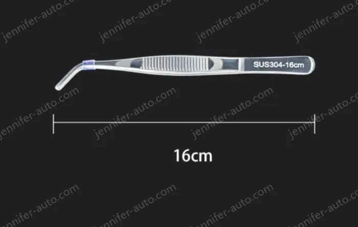 Stainless steel tweezers Curved round head (304 models) 16cm