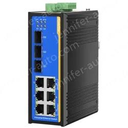 [3 Gigabit + 6 Gigabit Battery] ring network management industrial switch