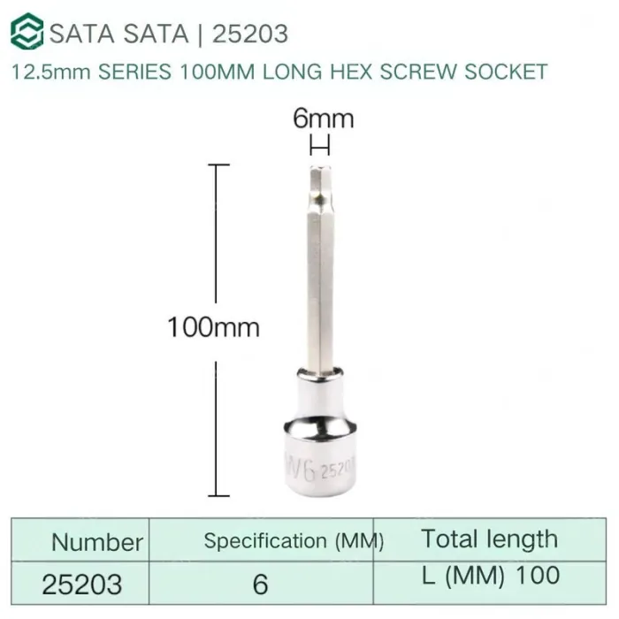 Dafei 6mm with a total length of 100mm-25203