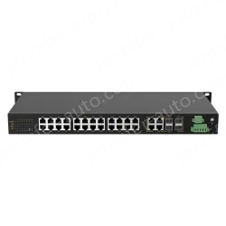 4 Ports Gigabit Combo + 24 Ports Gigabit RJ45 Rack-mount Unmanaged Industrial Ethernet Switch