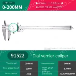Caliper with table 0-200mm 91522