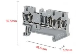 ST2.5-TWIN Spring Terminal Block One in and two out rail terminal block Terminal block