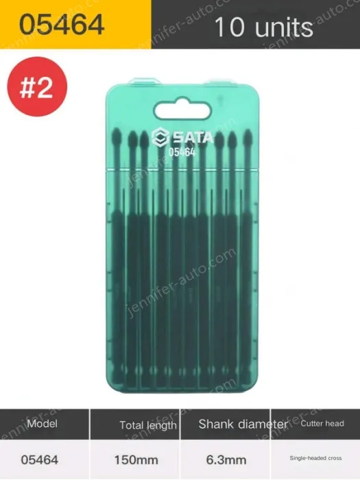 10Pcs single head cross #2 total length 150mm-05464