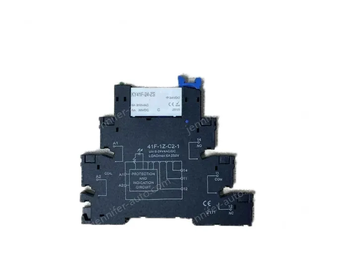KY41F ultra-thin relay 1NO1NC/Ith: 6A 60VDC Direct insertion base