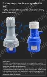 4 pole 125A connector + plug5 pole 63A connector