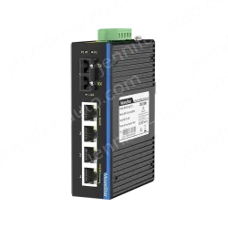1 Port 100M F(x) + 4 Ports 10/100M T(x) Din-Rail Unmanaged Industrial Ethernet Switch