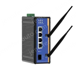1 Port Gigabit SFP + 4 Ports Gigabit RJ45 Din-Rail Dual Band Wi-Fi6 Wireless Router