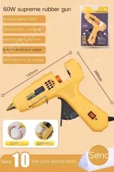 60W Extreme Glue Gun + 10 Glue Sticks