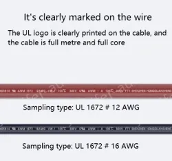 Transformer Cable 18AWG Red
