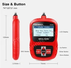 FOXWELL NT200C OBDII/EOBD Code Reader Scanner Code Reader