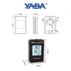 YD876Y-N2 digital temperature and humidity LCD display 485 RJ45