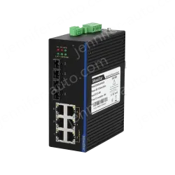 2 Ports 100M F(x) + 6 Ports 10/100M T(x) Din-Rail Unmanaged Industrial Ethernet Switch