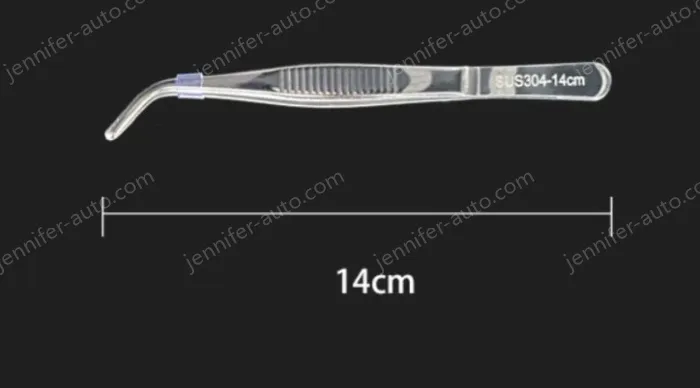 Stainless steel tweezers Curved round head (304 models) 14cm