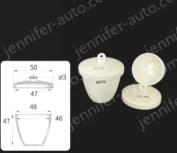 Ceramic crucibles 40ml+ lid