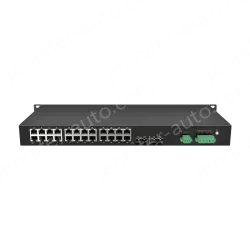 2 Ports 100M F(x) + 24 Ports 10/100M T(x) Rack-mount Unmanaged Industrial Ethernet Switch