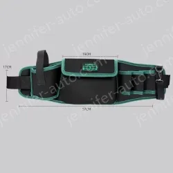 The waist bag can hold a mobile phone and a power drill