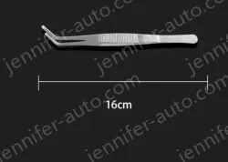 Stainless steel tweezers Curved round head (thick) 16cm