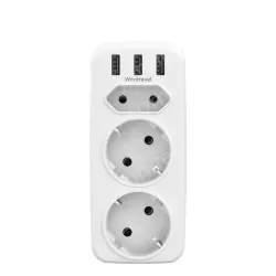 Germany France extension usb wall socket