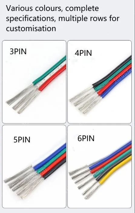 LED light connecting cable 26AWG*10 and (7/0.12TS)