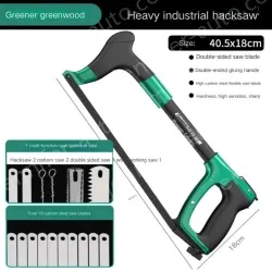 Heavy Duty Industrial Grade Hacksaw Contains 10 carbon hacksaw blades + 7 multi-function saw blades The saw body can store the saw blades