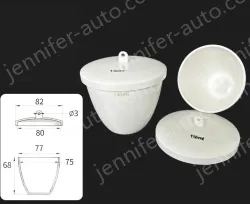 Ceramic crucibles 100ml+ lid