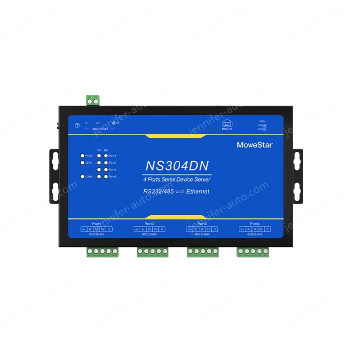 4 Ports RS232/485 Serial to 100M Ethernet Server