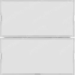 Push-button 2gang, RGB LED, int. temp. sensor, KNX - S.1/B.3/B.7, f. p.white